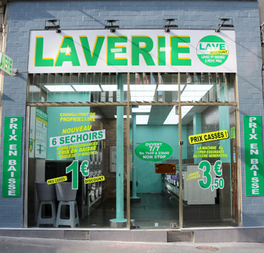 Laverie automatique discount en rénovation rue Davy 75017 Paris près de chez moi